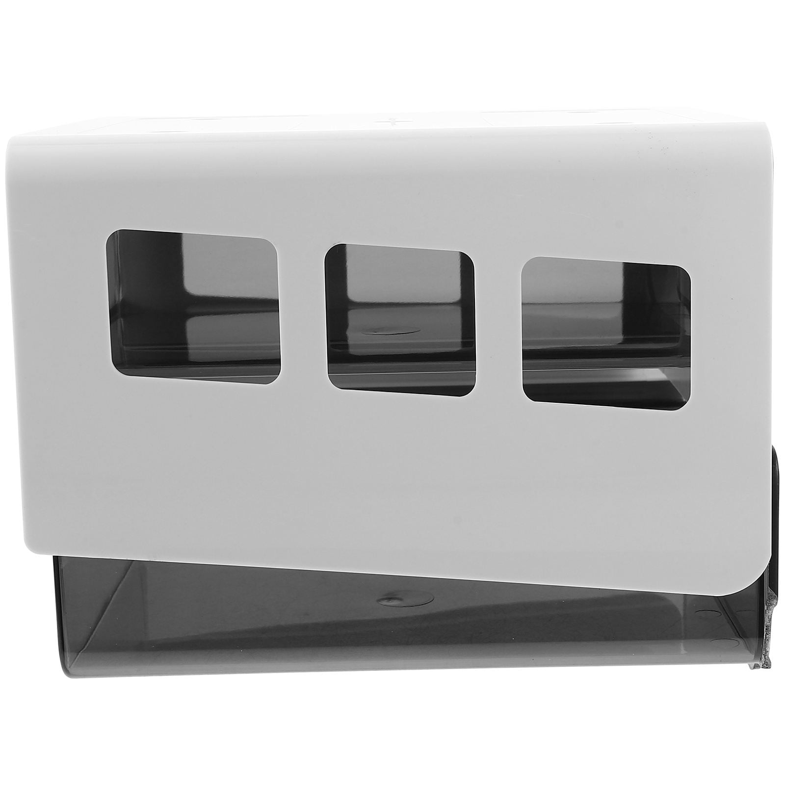 COSMOBETTY 1Pcs Under Desk Organizer Drawer Transparent Black Rectangular Hidden Storage for Office Home Use
