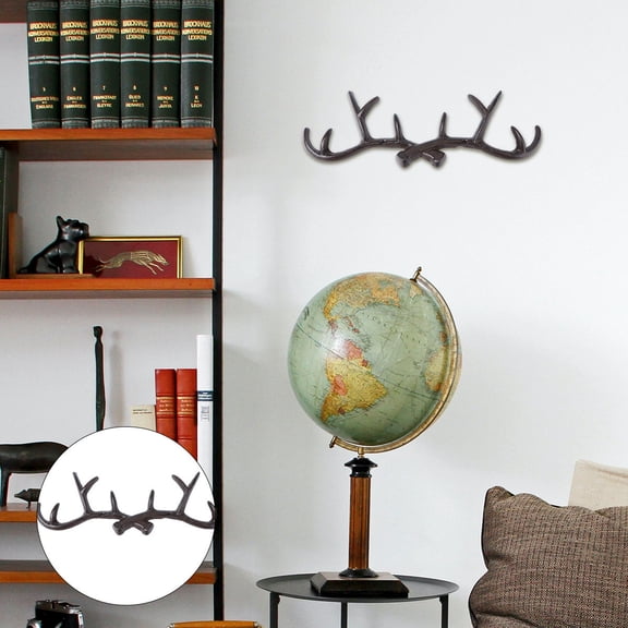 COSMOBETTY 1Pcs Wall Hooks For Hanging Coats In Hallway And Bedroom Antler Shape Iron Hangers