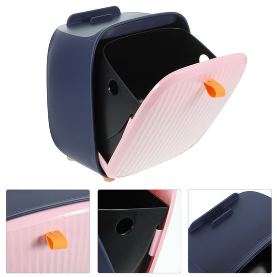 COSMOBETTY 1Pcs Waste Paper Basket Small Garbage Can Pink Plastic For Dorm Room General Users