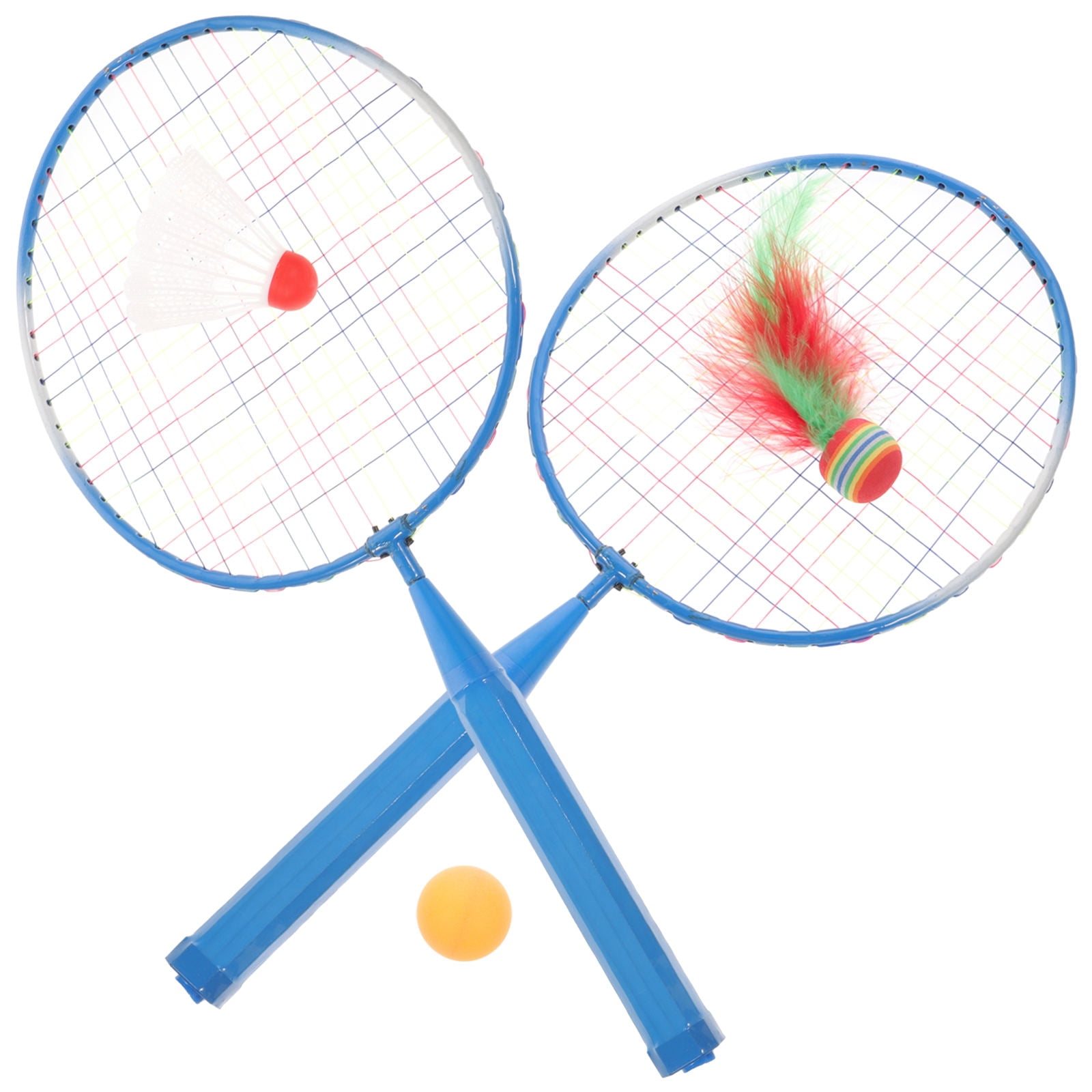 Shool Plastic Racket COSMOBETTY 1Set Badminton Rackets for Beginners with Plastic Material ...