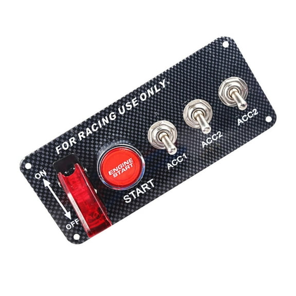 COSMOBETTY 1Set Black Red Plastic Metal Car Switch Ignition Switch For Racing Electric Car Vehicle