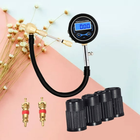 COSMOBETTY 1Set Digital Manometer Gas Pressure Tester with LCD Display for Automobile Maintenance 5.1x7.5x0.6in