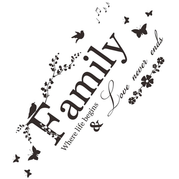 COSMOBETTY 1Set Family Decals for Wall Decorative Non-Fading Wall Stickers for Home