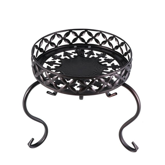 COSMOBETTY 1Set Iron Flower Stand Small Flower Rack in Black Geometric Design for Home and Office