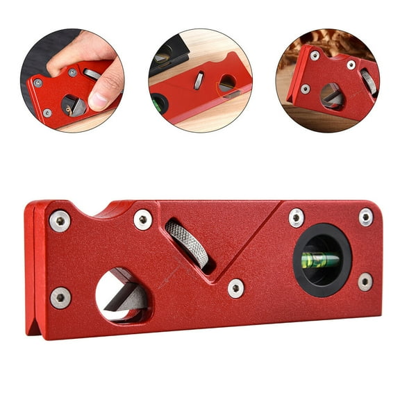 COSMOBETTY 1Set Red Chamfer Plane for Professional Woodworking Projects 6.1x2in