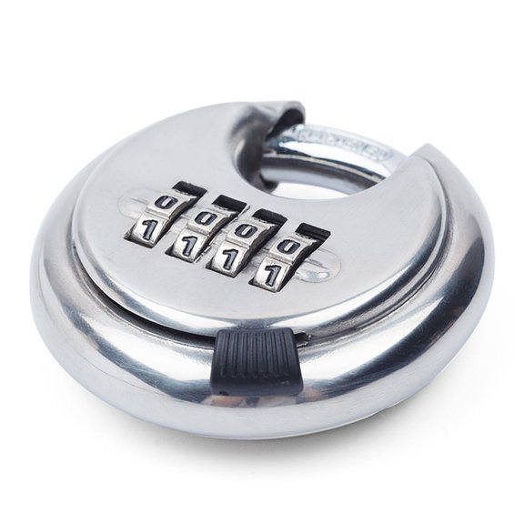 COSMOBETTY 1Set Secure Password Lock Mechanical Code Lock Stainless Steel For Door Drawer Silver 7X7X0.37In