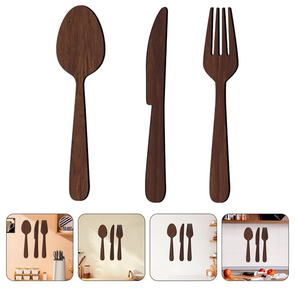 COSMOBETTY 1Set Farmhouse Kitchen Wall Decor Brown Wooden Rustic Wall Sign
