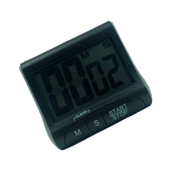 COSMOBETTY Magnetic Kitchen Timer Set with Large Digital Display, Black Rectangular Plastic and Metal Timekeeping Device