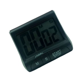 COSMOBETTY Magnetic Kitchen Timer Set with Large Digital Display, Black Rectangular Plastic and Metal Timekeeping Device