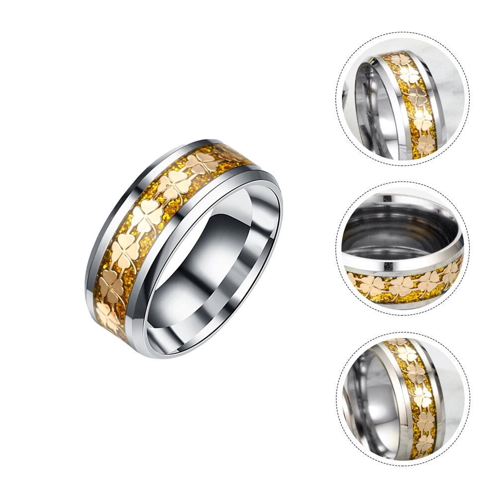 COSMOBETTY 1pc Chic Titanium Steel Ring For Men And Women Durable ...