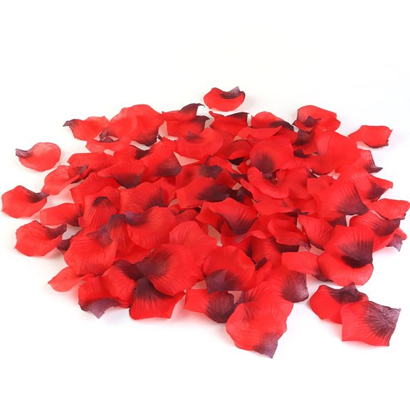 COSMOBETTY 2400Pcs Red Artificial Rose Petal Fabric Simulation Petals for Reception Decoration