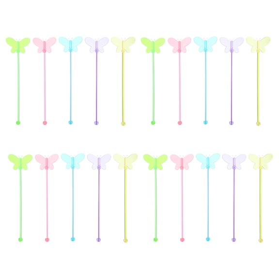 COSMOBETTY 25pcs Acrylic Stirring Sticks Long Handle For Mixing Drinks For Bar Restaurant Iced And More Random Colors