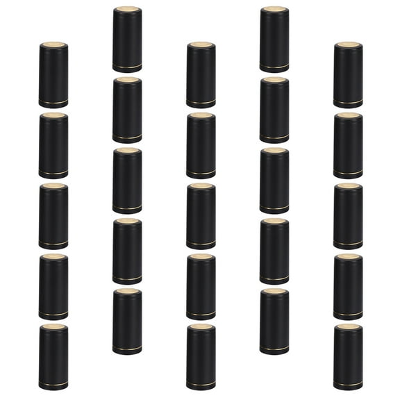 COSMOBETTY 25pcs Wine Bottle Heat Shrink Capsules Seal Caps For Wine Bottles Sleeves Fit For Home Winery And Shops