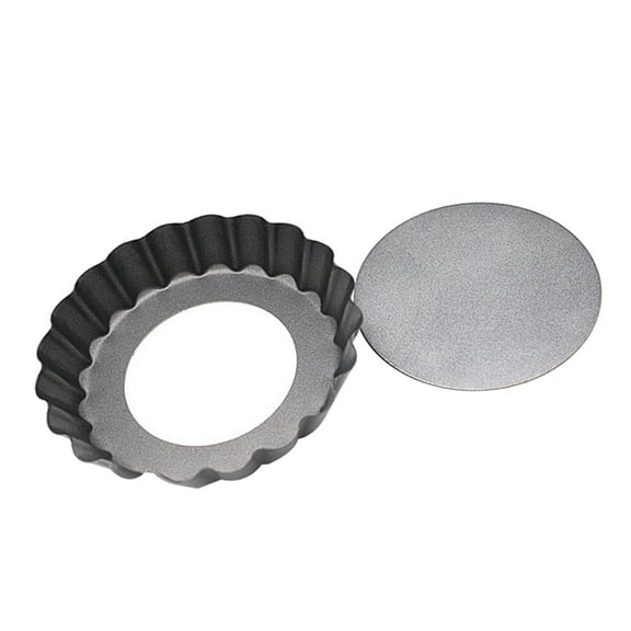 COSMOBETTY 2Pcs Baking Tray Round Non Stick Baking Trays Carbon Steel Removable Bottom For Holiday Season