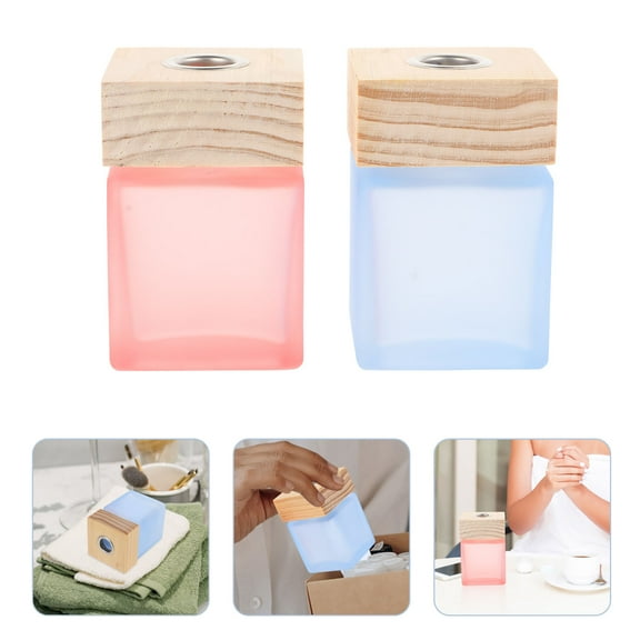 COSMOBETTY Glass Aromatherapy Bottle Assorted Color 2Pcs