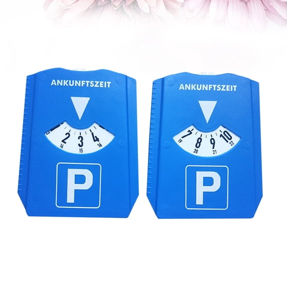 COSMOBETTY 2Pcs Blue Plastic Parking Disc Display Time For Car Gadgets For Winter Snow Removal
