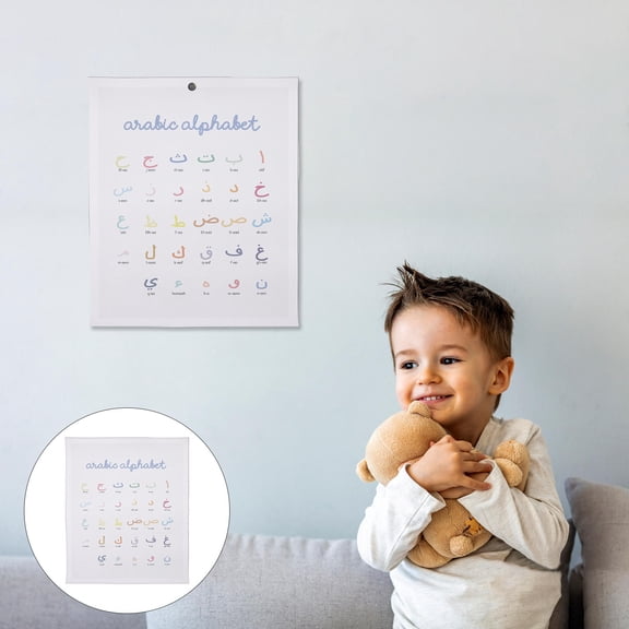COSMOBETTY 2Pcs Classroom Alphabet Poster Number Poster Cotton 10.2x7.9in