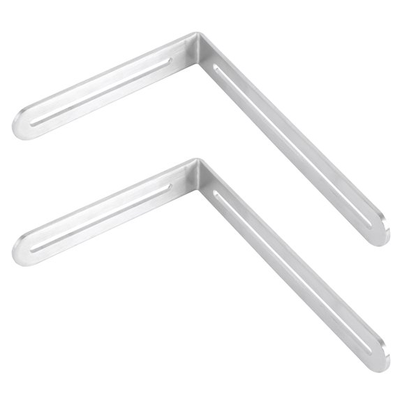 COSMOBETTY 2Pcs Durable Right Angle Fixing for Furniture and Cabinet Repair in Silver