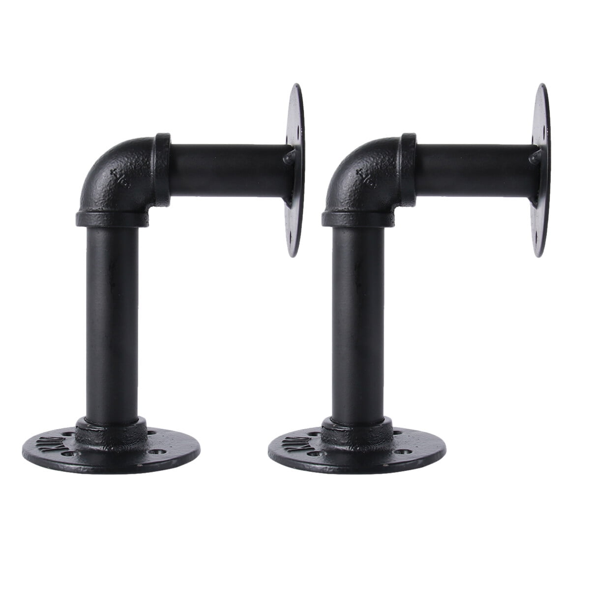 COSMOBETTY 2Pcs Floating Shelf Bracket for Industrial Iron Pipe Shelving and Wall Mount