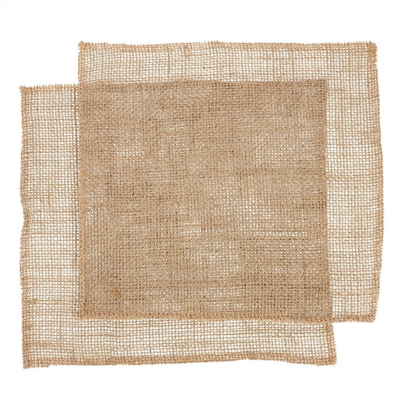 COSMOBETTY 2Pcs Housewarming present Linen Lace Table Setting Placemats 8.25X8.25In