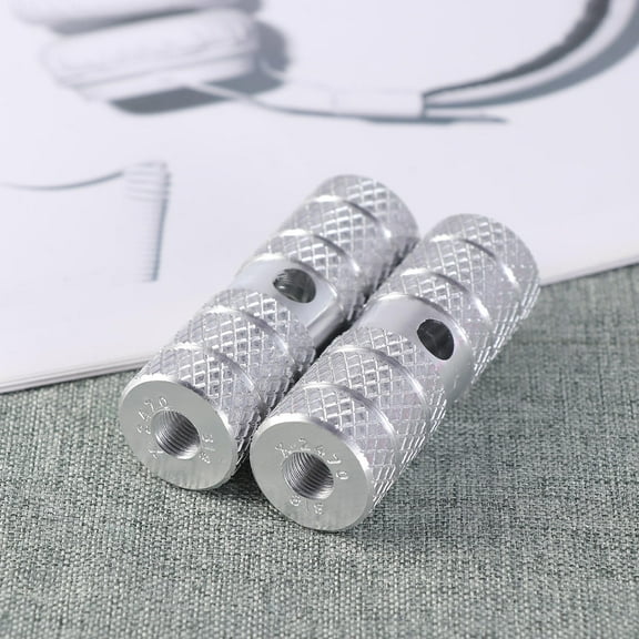 COSMOBETTY 2Pcs Silver Bike Foot Rest Cylinder Pegs for Mountain Bikes and Usual Bicycles
