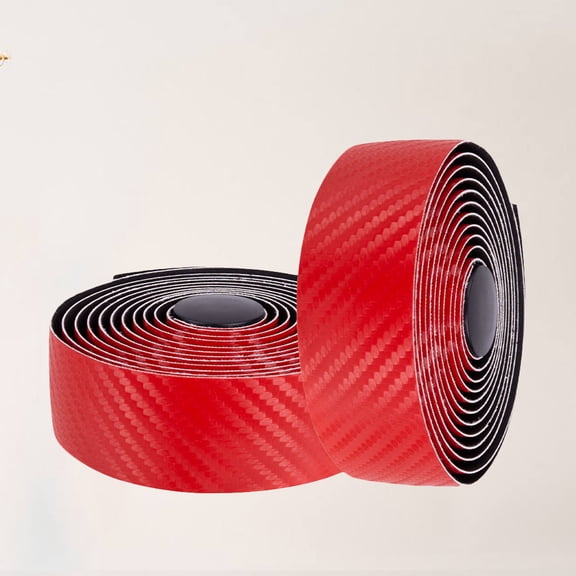 COSMOBETTY Red Bicycle Handlebar Strap in Carbon Fiber Material for Improved Ride Experience