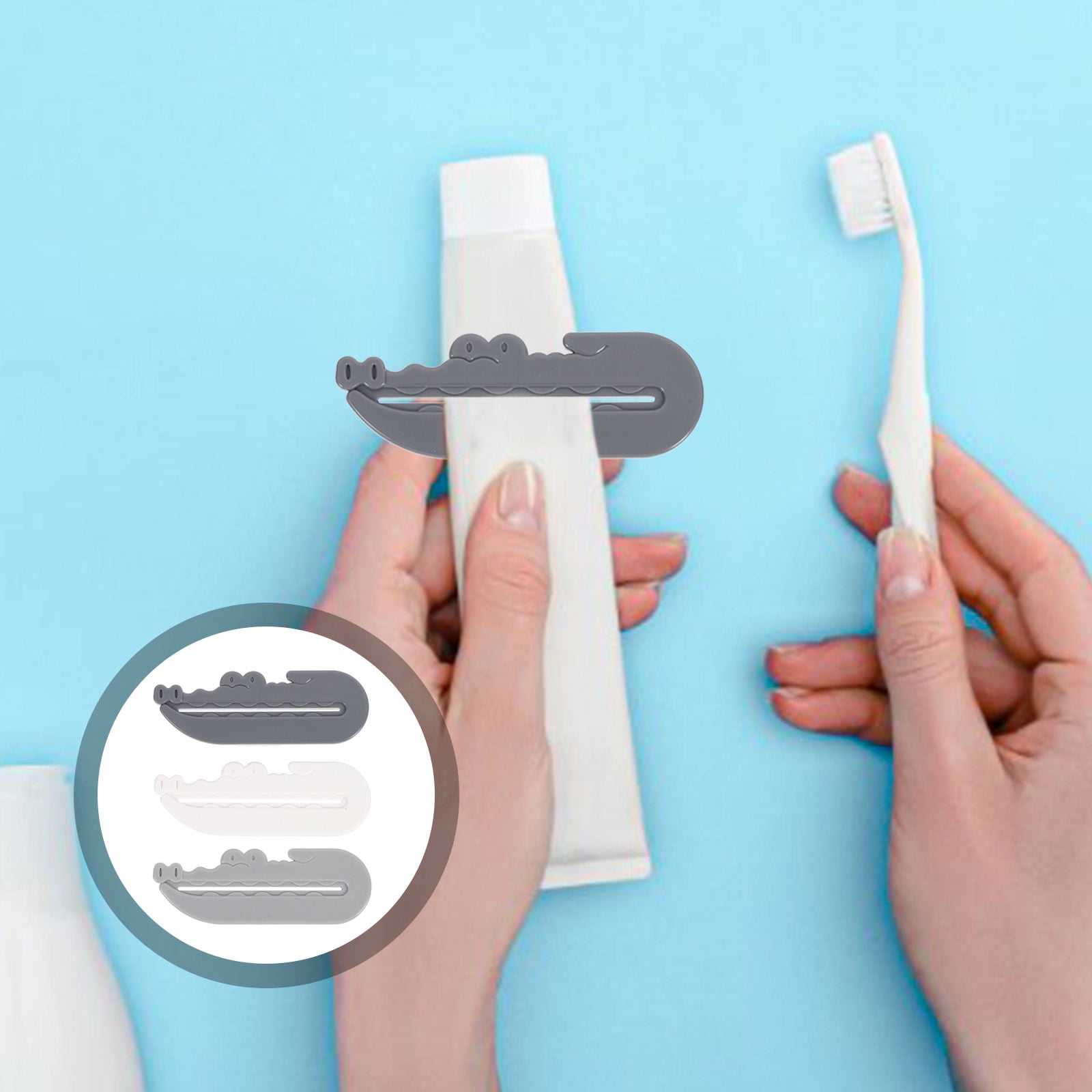 COSMOBETTY 3Pack Toothpaste Squeezer Tool for Home Bathrooms Plastic Assorted Color