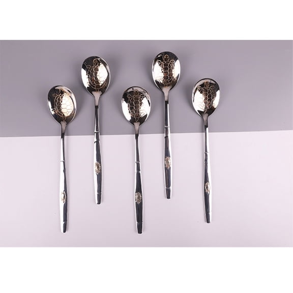 COSMOBETTY 3Pcs Stainless Steel Turtle Spoon For Household Users Multi Purpose Food Serving
