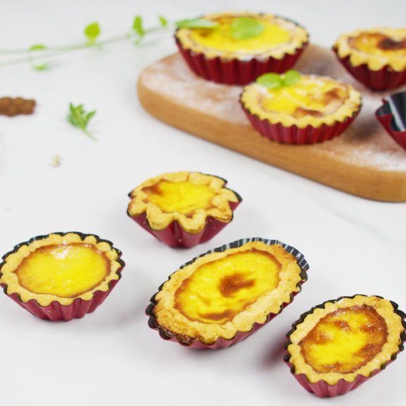 COSMOBETTY 3Pcs Tart Molds for Baking Nonstick Alloy Steel Round Shape for Home Users