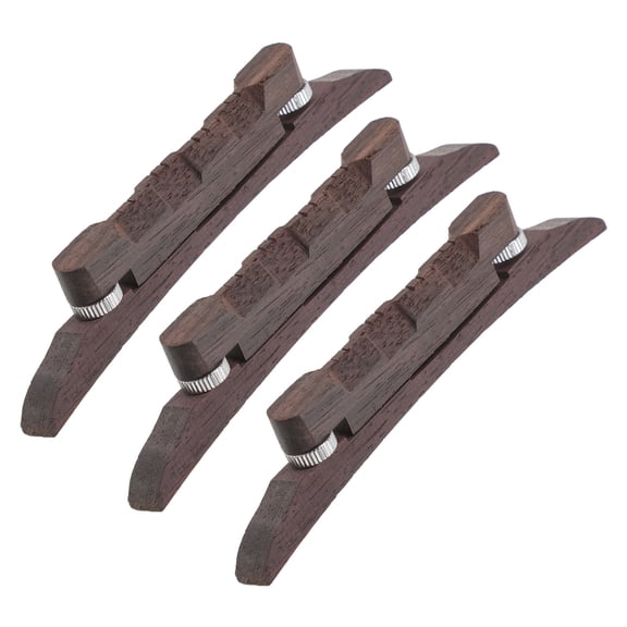 COSMOBETTY 3pcs Rosewood Mandolin Bridge Adjustable Musical Instrument Accessory