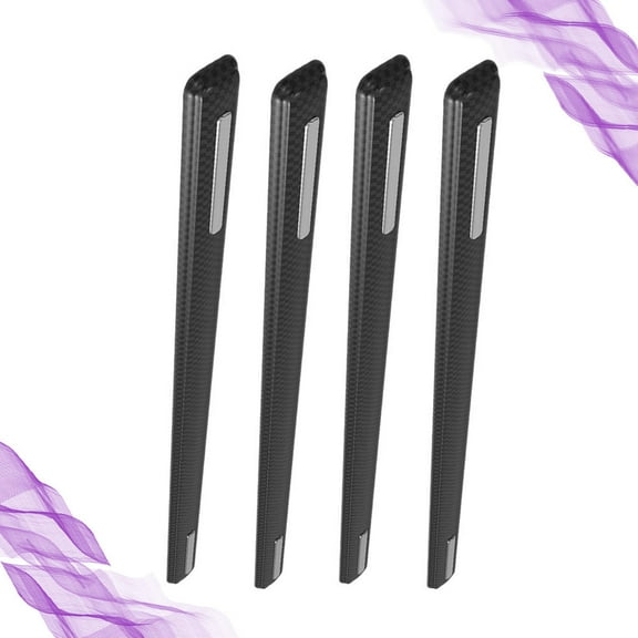 COSMOBETTY 4Pcs Car Door Bumper Sticker Black PVC Anti-scratch for Car Protection