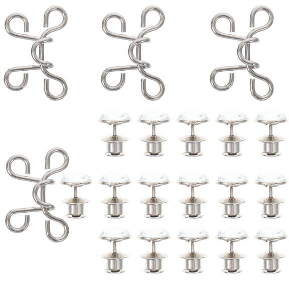 COSMOBETTY Universal Pants Waist Button Silver Stainless Steel for Home Detachable Jean Accessories 4Sets