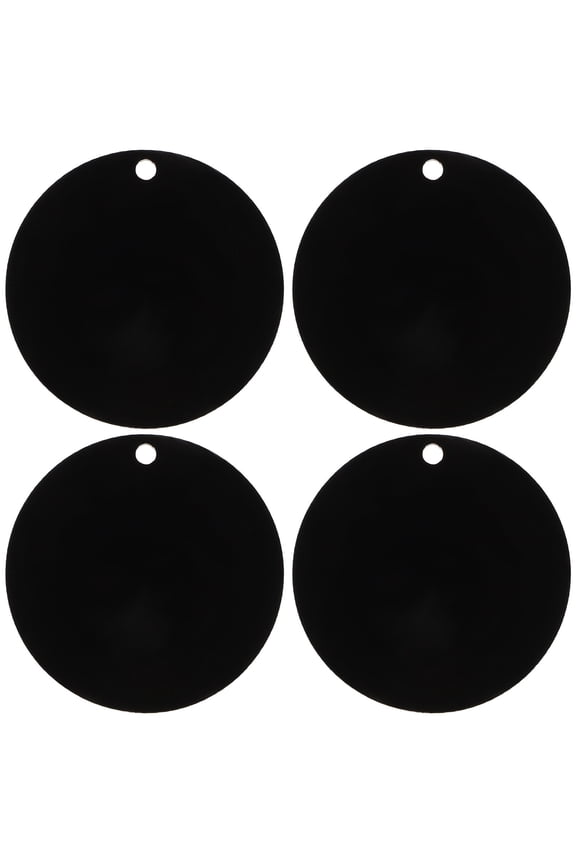 50Pcs Black Acrylic Circle Blanks For Modern Ornaments And Keychains Christmas Tree Decor