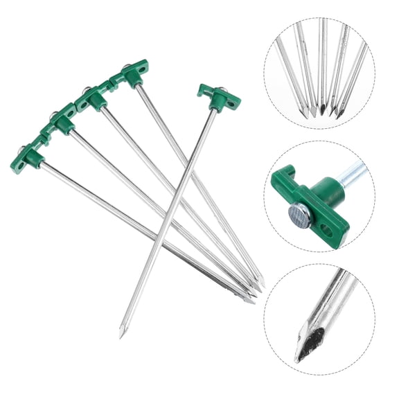 COSMOBETTY 5Pcs Heavy Duty Stakes For Tents Stainless Steel 9.8In