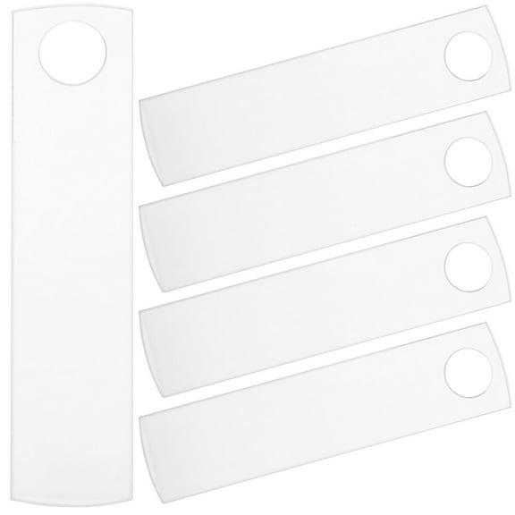 COSMOBETTY 5Pcs Sublimation Technology Name Tag Blanks for Offices Acrylic Material Transparent 7.90X1.90X0.25cm