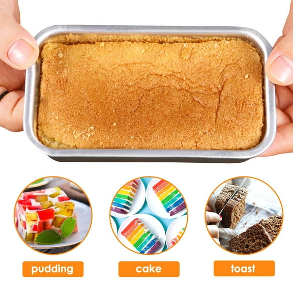 COSMOBETTY 5Silver Square Baking Pans for Oven Baking Molds Professional Bakers Making Bread 137Inch