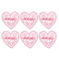 thumbnail image 1 of COSMOBETTY 6Pcs Delicate Napkin Clips Pink Heart Shape for Family Members and Friends During Parties, 1 of 7