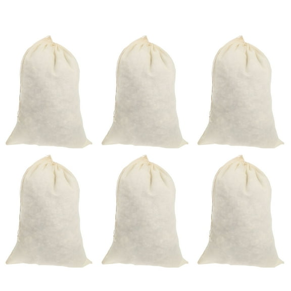 COSMOBETTY 6-Pack Beige Rectangular Strainer Bags for Soup, Cooking, and Everyday Use with Gauze Material
