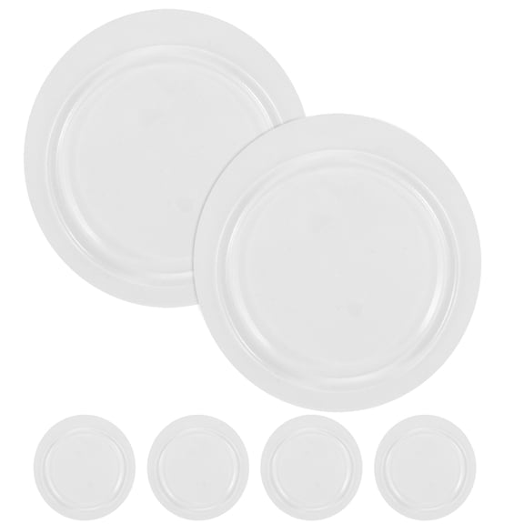 COSMOBETTY 6Pcs Transparent Round Pu Auto Dashboard Pad Nonslip High Grip Car Phone Holder for Drivers