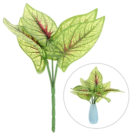 COSMOBETTY 6pcs Faux Greenery Foliage Stems Plastic Decoration for Office Plant Decor