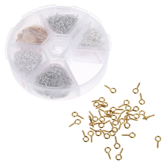 COSMOBETTY 750Pcs Eyelet Screw for Ornaments and Anklets Anti- and Water Assorted Color
