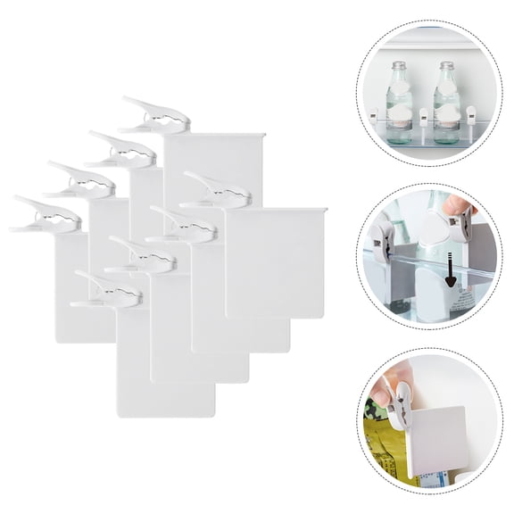COSMOBETTY 8Pcs Fridge Dividers Rectangular White Abs Material Storage Organization for Kitchen Refrigerator Use