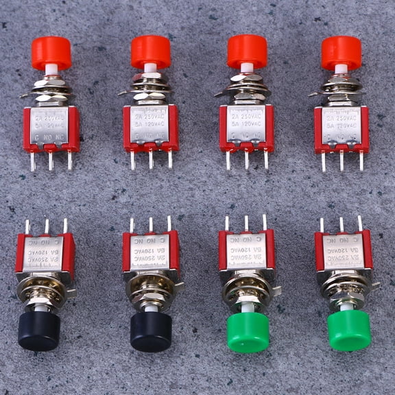 COSMOBETTY Push Button Switch Panel Mounting 8Pcs 1.3x0.2x0.2in