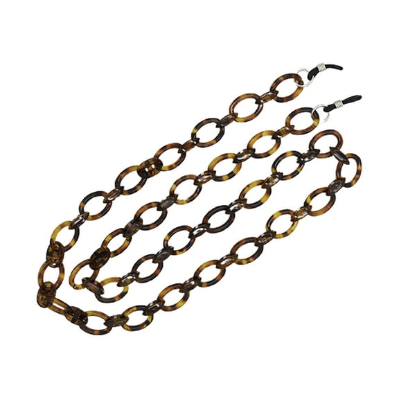 COSMOBETTY Acrylic Face Mask Chain Holder Eyewear Retainer Strap 1Pcs Tortoise Brown for General Users Outdoor Activities