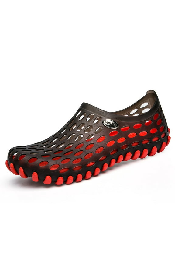 Aqua Shoes Mens Water Shoes Breathable 1 Pair Black Red for Couples Beach