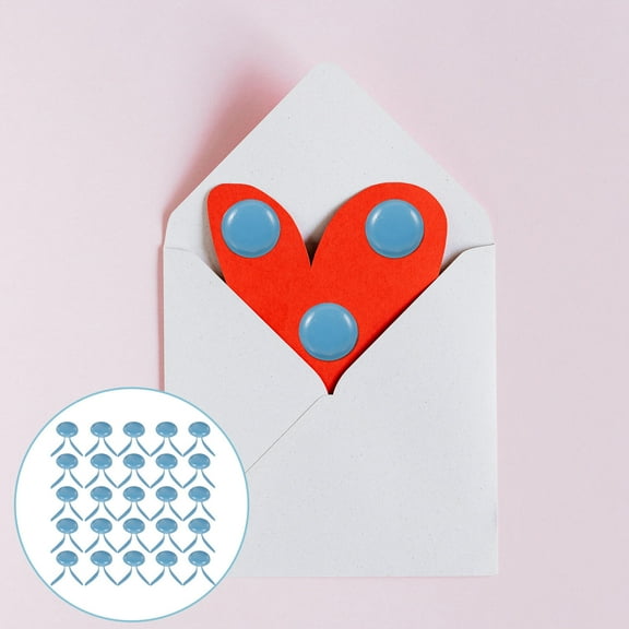 COSMOBETTY Brads Crafts 200Pcs Blue Metal Mini Fasteners for Paper Crafts and Holding Items