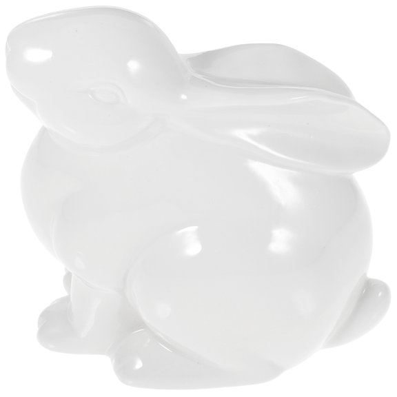 COSMOBETTY Ceramic Rabbit Ornament Simple Decor Cute Bunny Figurine For Living Tv Cabinet Wine Cabinet Ceramic Craft