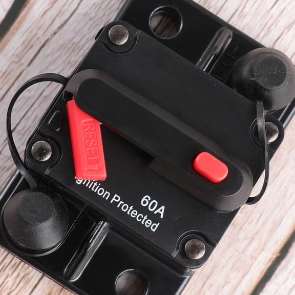 COSMOBETTY Circuit Breaker 1Pcs Abs Black Rectangular Overload Protection for Auto and Marine Applications