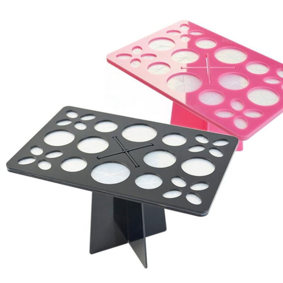 COSMOBETTY Cosmetic Brush Drying Rack Makeup Brush Organizer Holder For Air Drying And Storage Black