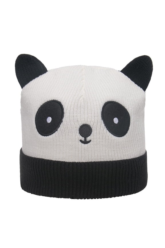 Cozy Large Size Knitted Wool Beanie Fashion Warm Hat For Women Men Adult Panda Design